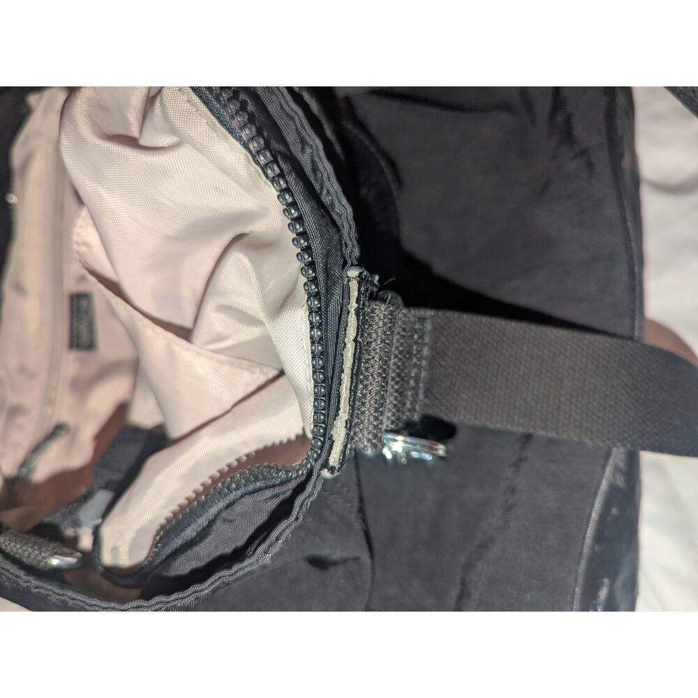 Kipling Black Tote Bag Purse 18" x 12" - Picture 4 of 9